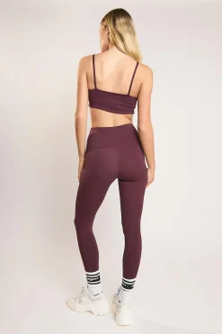 Glamorous Bottoms|Leggings|Signature Burgundy Seamless-Full-Length Leggings -