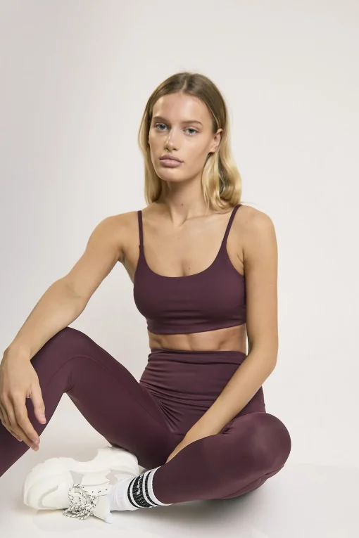 Glamorous Bottoms|Leggings|Signature Burgundy Seamless-Full-Length Leggings -