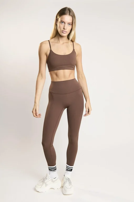 Glamorous Tops|Signature Chestnut Scoop-Neck Crop-Top -