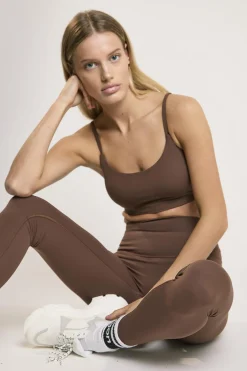 Glamorous Tops|Signature Chestnut Scoop-Neck Crop-Top -