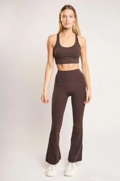 Glamorous Tops|Signature Espresso Cross-Back Crop-Top -