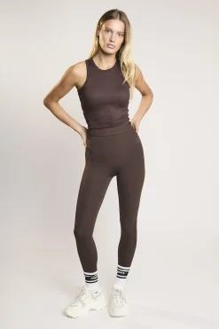 Glamorous Tops|Signature Espresso Round-Neck-Vest Top -