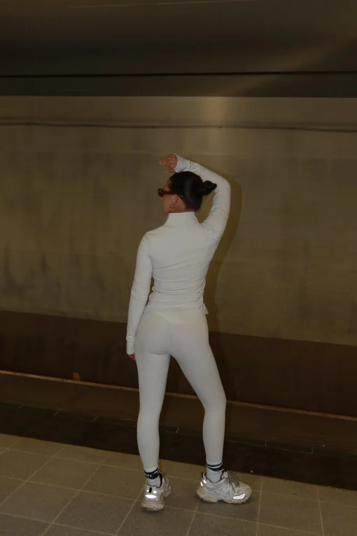 Glamorous Bottoms|Activewear|Signature Full Length Invisible Pocket Leggings - Putty -