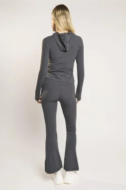 Glamorous Bottoms|Leggings|Signature Graphite-Grey Flare-Leggings -