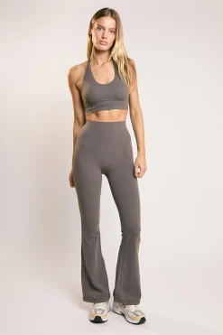 Glamorous Bottoms|Leggings|Signature Khaki Flare Leggings -