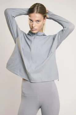 Glamorous Jackets|Signature Light Grey Wind-Breaker Jacket -