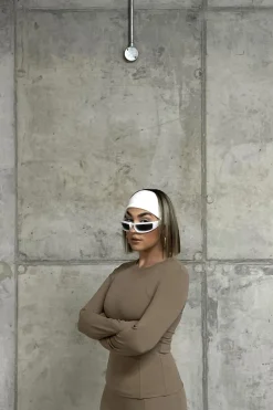 Glamorous Tops|Activewear|Signature Long Sleeve Top - Cocoa -