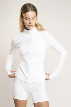 Glamorous Jackets|Signature White Define-Full-Zip Jacket -