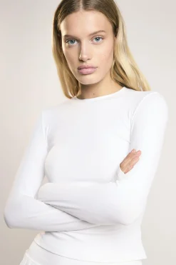 Glamorous Tops|Signature White Long-Sleeve- Top -