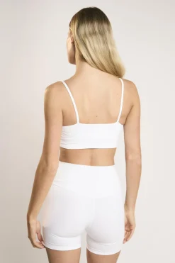 Glamorous Tops|Signature White Scoop-Neck Crop-Top -