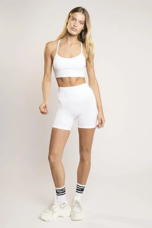 Glamorous Bottoms|Woven Shorts|Signature White Seamless Shorts -