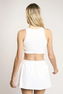 Glamorous Bottoms|Signature White Side-Split Skort -