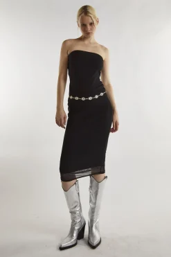 Glamorous Belts|Silver Chain Belt -