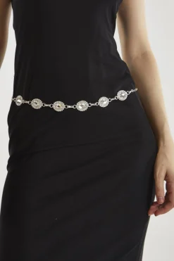 Glamorous Belts|Silver Chain Belt -
