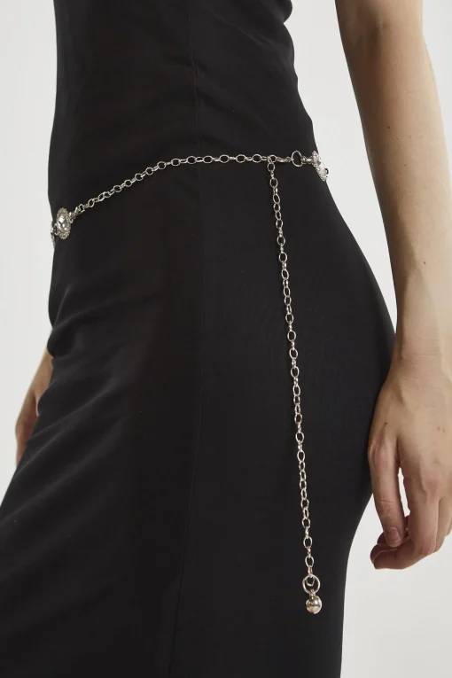 Glamorous Belts|Silver Chain Belt -