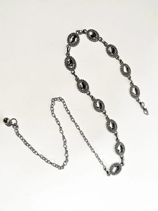 Glamorous Belts|Silver Chain Belt -