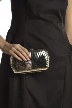 Glamorous Clutch Bags|Silver Structed Box Clutch-Bag -