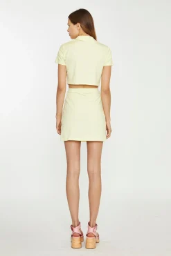 Glamorous Co-ords|Mini Skirts|Soft Yellow Mini Skirt -