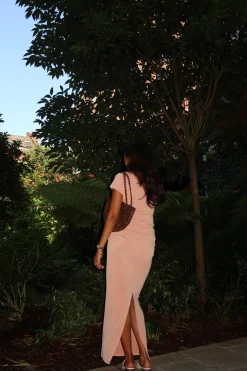 Glamorous Bottoms|Co-ords|Soft-Terracotta Slim-Fit Maxi-Skirt -