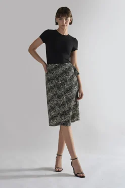 Glamorous Midi & Midaxi Skirts|Squiggle Mix Leopard Wrap Midi Skirts -