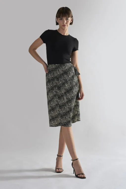 Glamorous Midi & Midaxi Skirts|Squiggle Mix Leopard Wrap Midi Skirts -