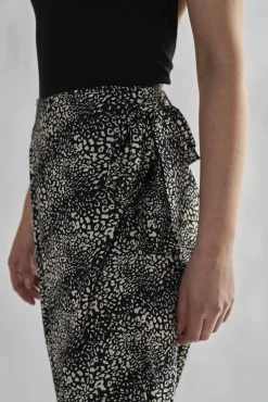 Glamorous Midi & Midaxi Skirts|Squiggle Mix Leopard Wrap Midi Skirts -