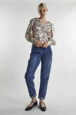 Glamorous Blouses & Shirts|Stone Multi Floral Long Sleeve Top -