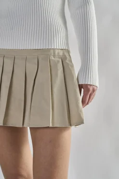 Glamorous Mini Skirts|Stone Pleated Mini-Skirt -