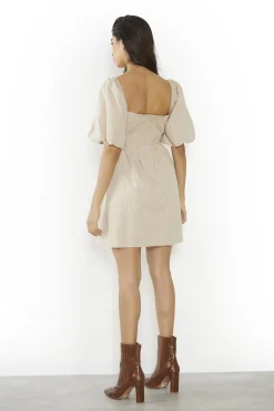 Glamorous Day Dresses|Mini Dresses|Stone Square-Neck-Skater Mini-Dress -