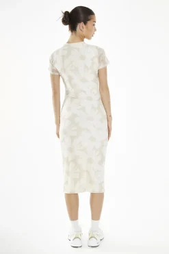 Glamorous Day Dresses|Midi & Midaxi Dresses|Stone-Sunflower Mesh Bodycon Midi-Dress -