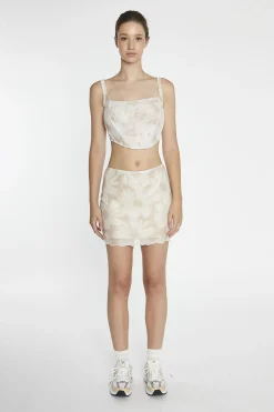Glamorous Crops, Corsets & Bodysuits|Stone-Sunflower Mesh Corset-Top -