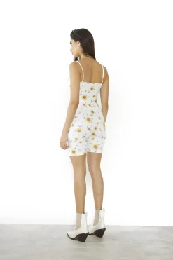 Glamorous Playsuits|Sunflower Rib Bodycon Playsuit -
