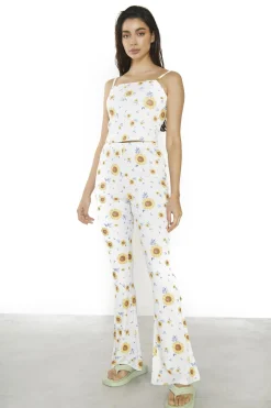 Glamorous Co-ords|Flares|Sunflower Rib Flared Trousers -