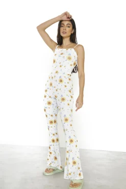 Glamorous Crops, Corsets & Bodysuits|Sunflower-Rib Crop-Top -