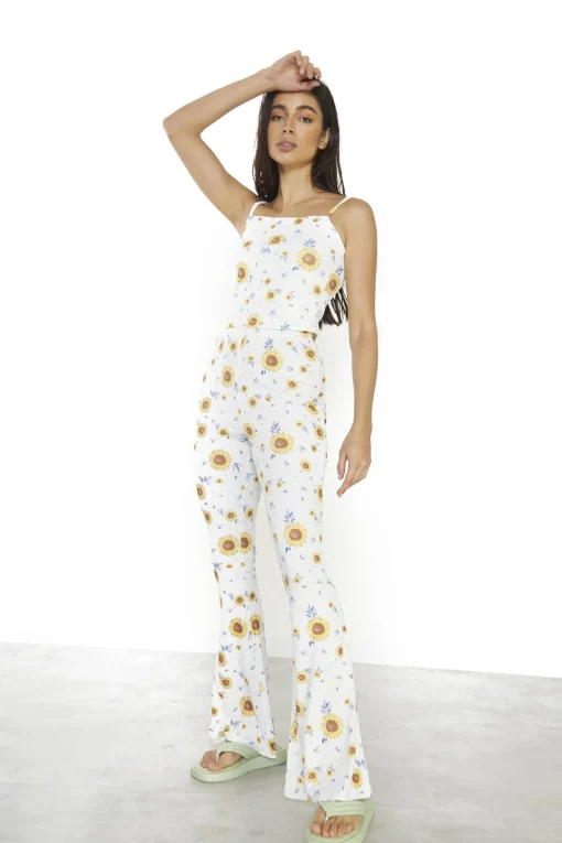 Glamorous Crops, Corsets & Bodysuits|Sunflower-Rib Crop-Top -