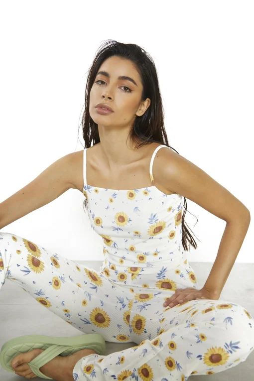 Glamorous Crops, Corsets & Bodysuits|Sunflower-Rib Crop-Top -