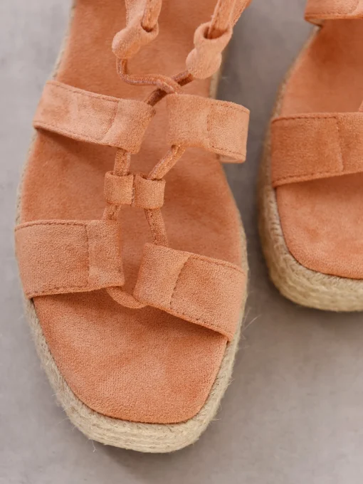 Glamorous Chic Escapes|Flat Shoes|Tan Chunky Espadrille Flat Form Sandals -