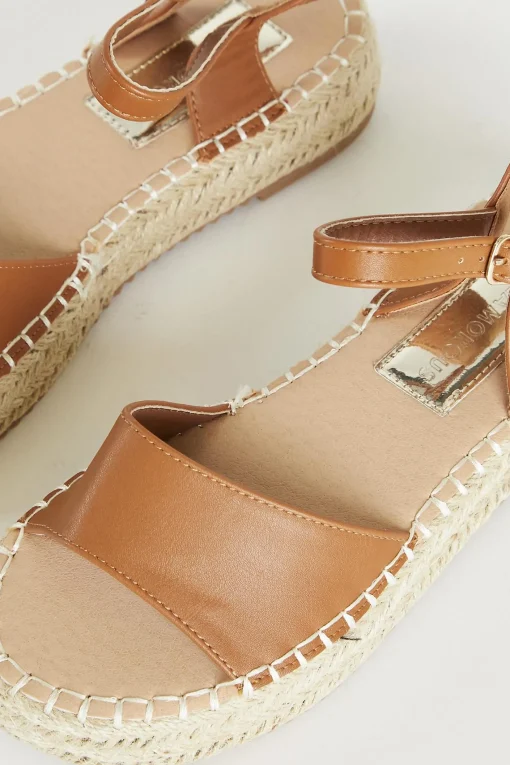Glamorous Chic Escapes|Sandals|Tan Open Toe Sandal -