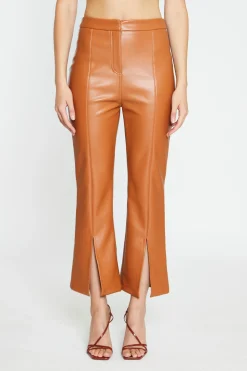 Glamorous Workwear|Co-ords|Tan PU Flared Trousers -
