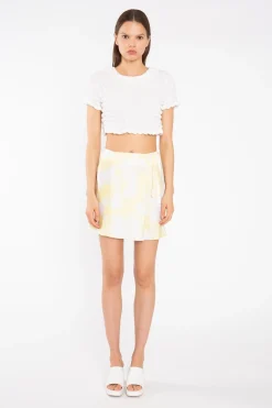 Glamorous Crops, Corsets & Bodysuits|Textured-White Crop-Top -