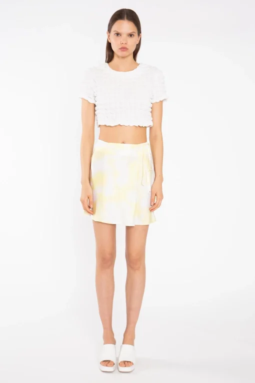 Glamorous Crops, Corsets & Bodysuits|Textured-White Crop-Top -