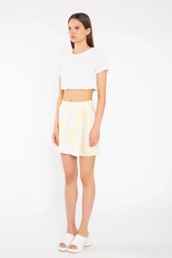 Glamorous Crops, Corsets & Bodysuits|Textured-White Crop-Top -