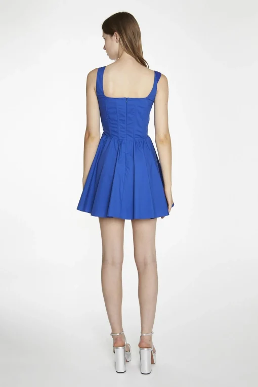Glamorous Day Dresses|Mini Dresses|Ultramarine-Blue Boned Skater Mini-Dress -