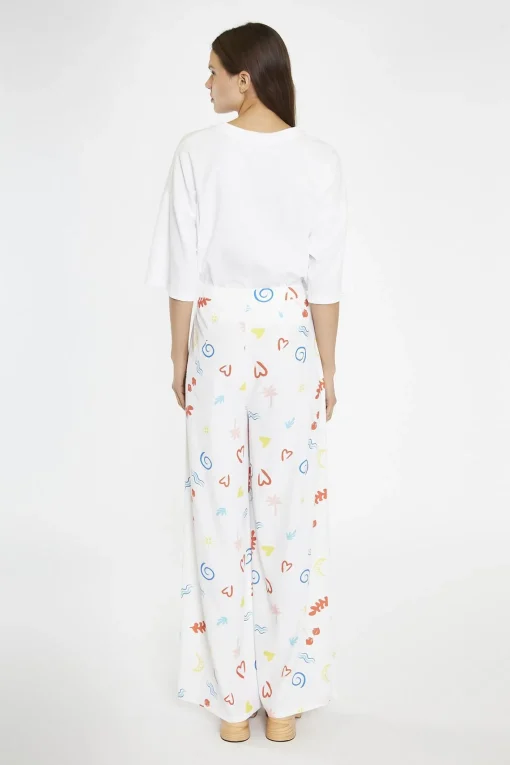 Glamorous Wide Leg Trousers|Vacation Print Wide Leg-Trousers -