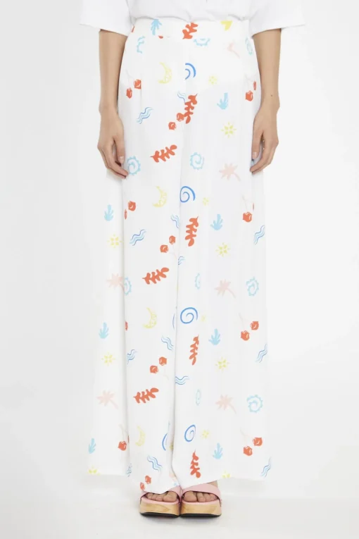 Glamorous Wide Leg Trousers|Vacation Print Wide Leg-Trousers -