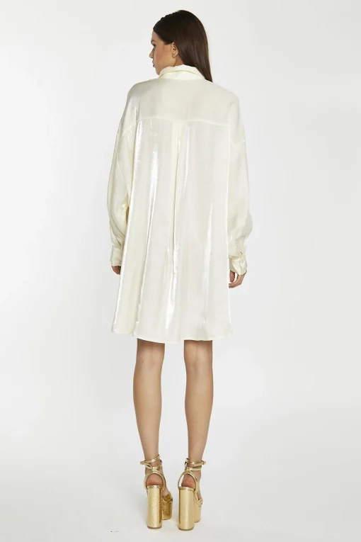 Glamorous Day Dresses|Party Dresses|Vanilla-Shimmer Shirt-Dress -