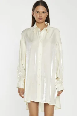 Glamorous Day Dresses|Party Dresses|Vanilla-Shimmer Shirt-Dress -