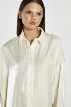 Glamorous Day Dresses|Party Dresses|Vanilla-Shimmer Shirt-Dress -