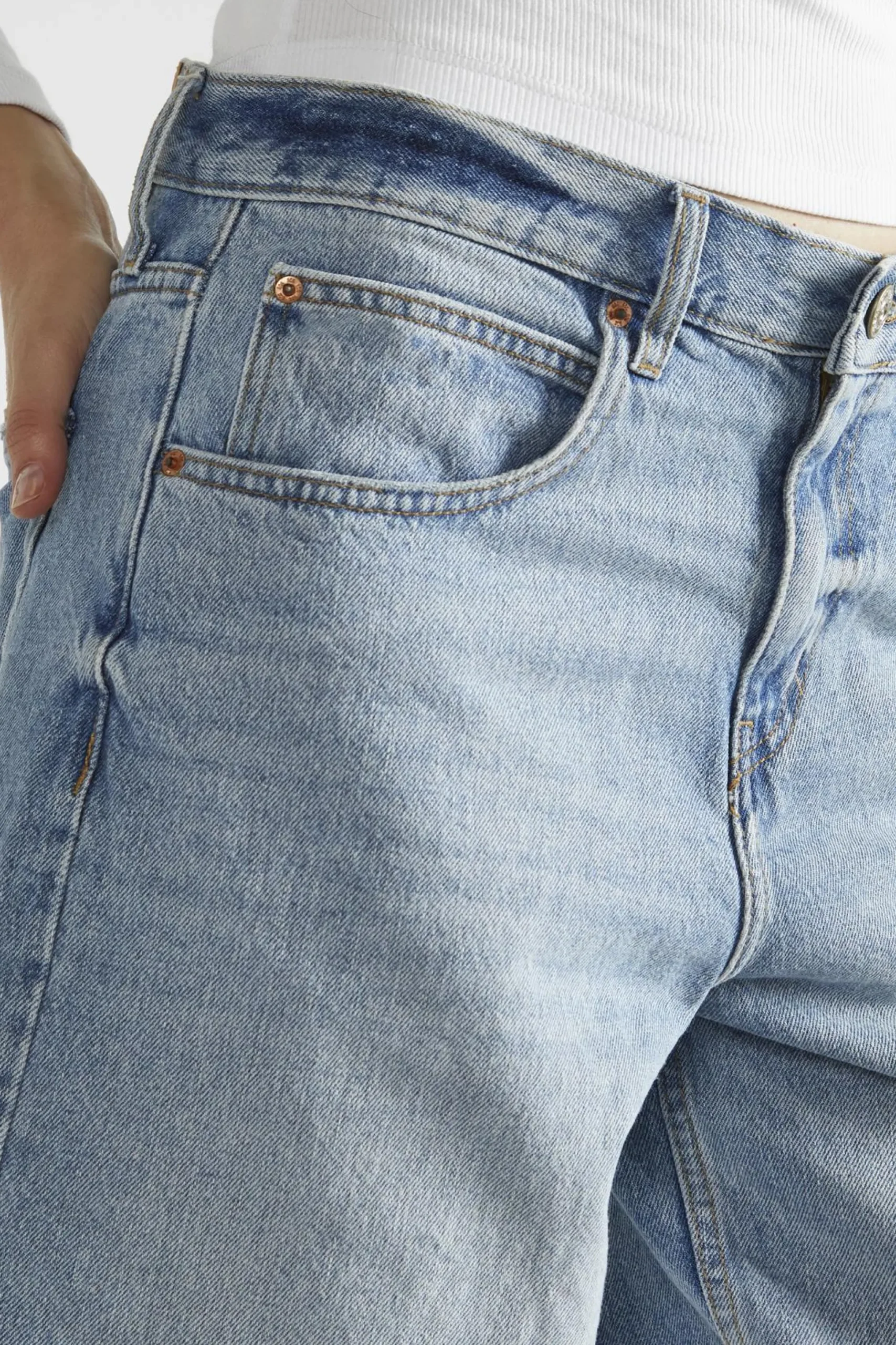 Glamorous Denim Shorts|Vintage-Blue Denim Long Shorts -