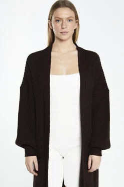 Glamorous Cardigans|Walnut Longline-Cardigan -